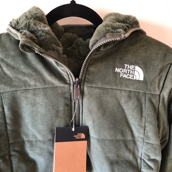 The North Face Kids' Green Mossbud Reversible Water Repellent Parka Jacket M 10 - Picture 12 of 12